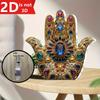 Fatima's Hand Acryl Decoratief Bord, Boheemse Stijl Hamsa Hand Bureau Display, Religieus Thema, Multifunctioneel Bord - Waterdicht & Krasbestendig