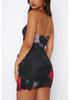 European & American Style Strapless Printed Bodycon Sexy Short Dress