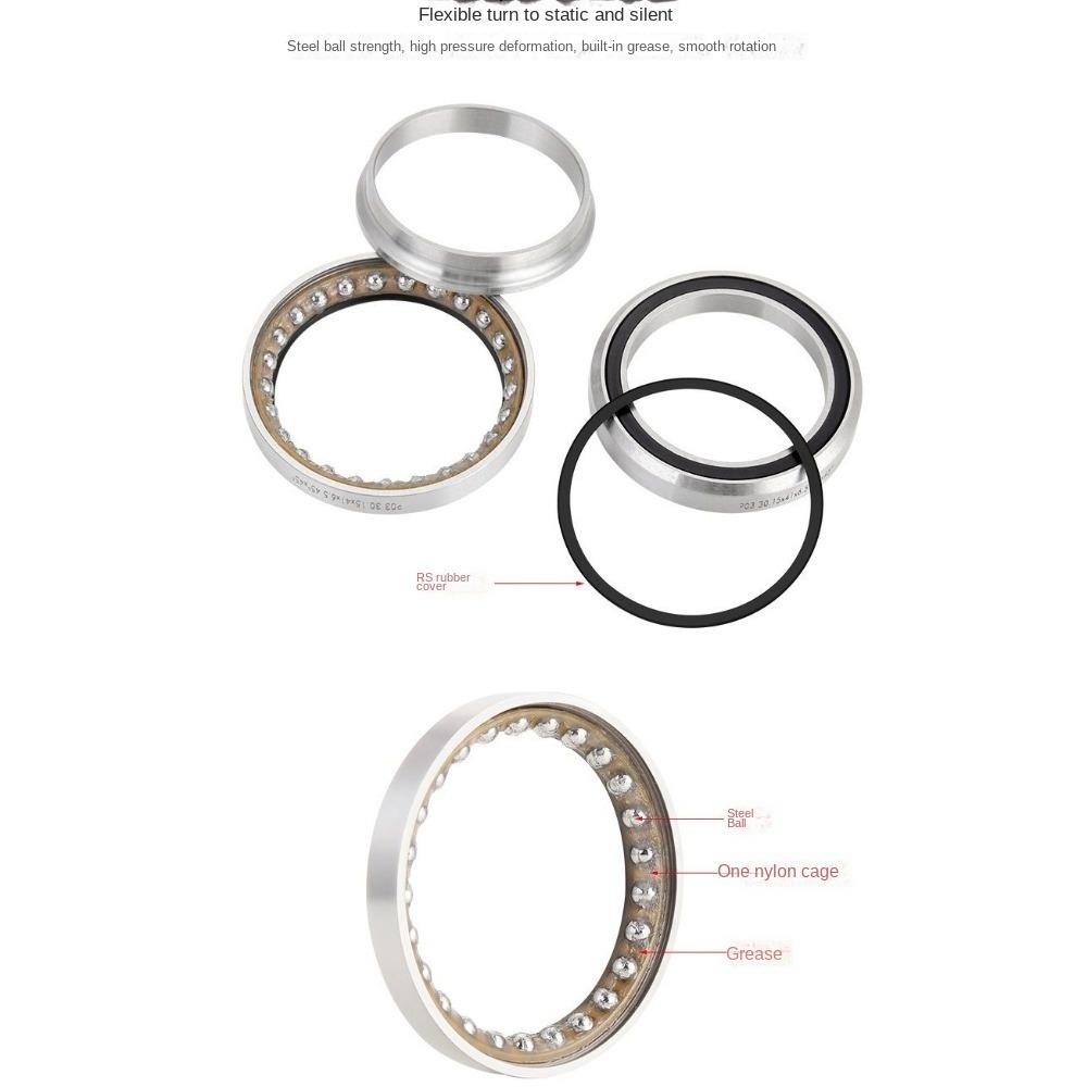 General Bike Headset Bearing Wear Resistance Steering Bearings Bicycle Headset Bearing Steel Cycling Bicycle Accessories