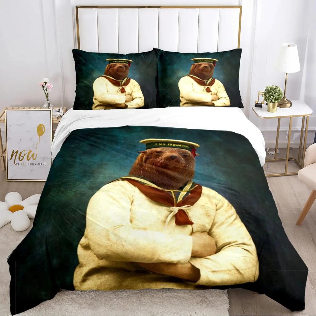 Funny Capybara Anime Duvet Cover Kawaii Animals Bedding Collection Soft Quilt Cover Full Size For Boy Teens Bedroom Decoration