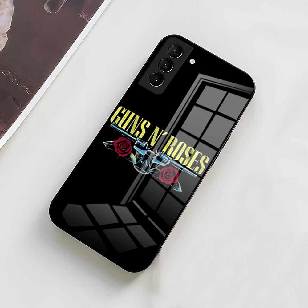 

G-Guns N Roses Phone Case For Samsung A56 A36 A26 A16 A15 A25 A35 A55 A14 A34 A24 A54 Glass Case Samsung A53