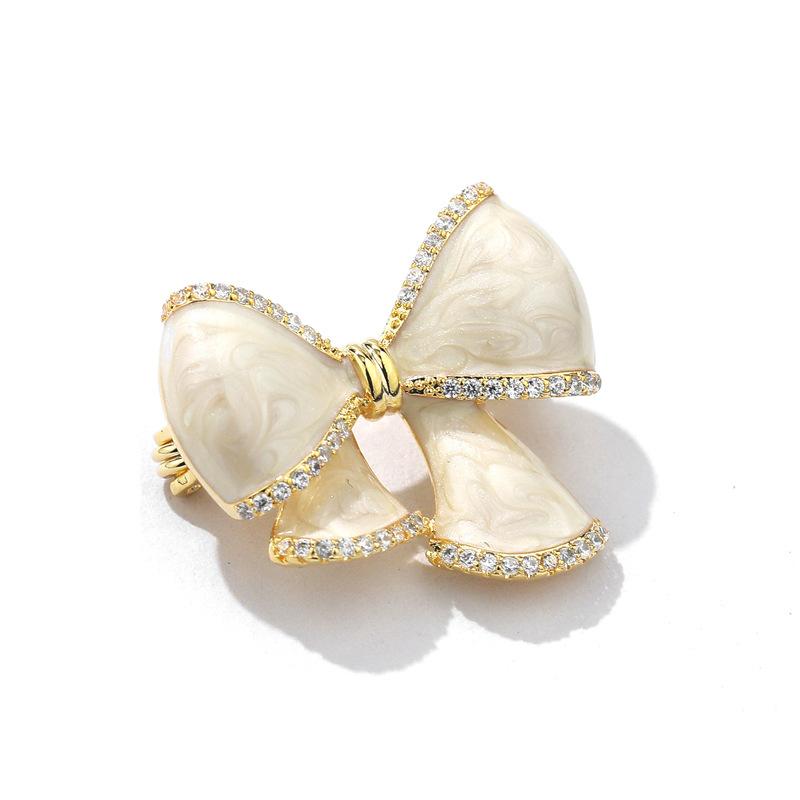 Japanische Niedliche Schleifenbrosche, Hochwertige Damen Exquisite Öltropfenbrosche, Lichtabweisende Ausschnittnadel, Anzug mit Accessoires