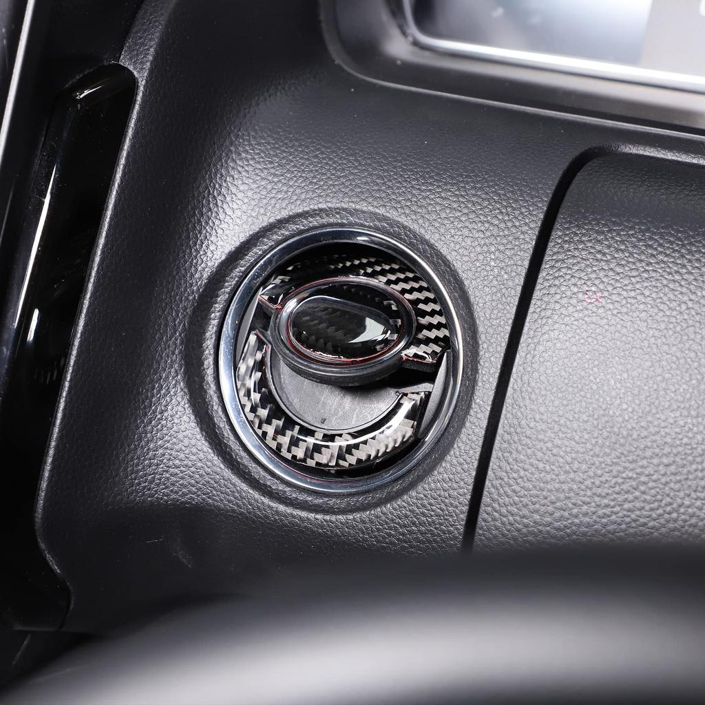 Sauicemy Set of Air Vent Central Control Air Outlet Decoration Vent Interior Trim Protective Car Specific to Your Vehicle Fiber for Honda 6-Piece