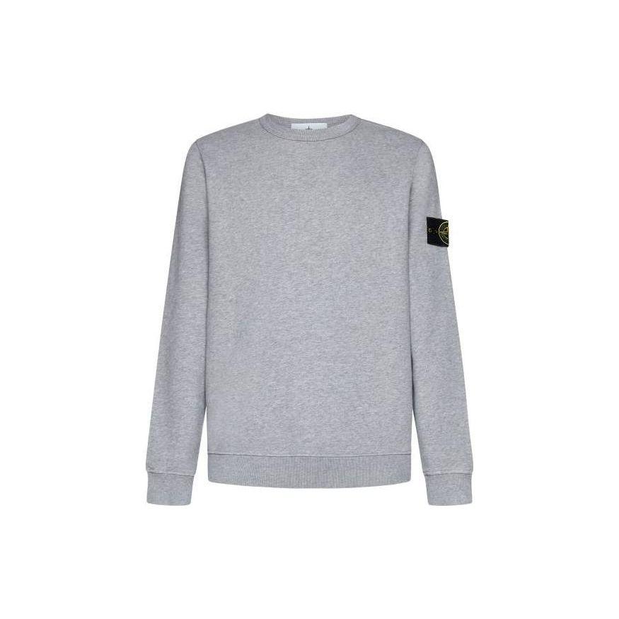 

Stone Island Solid Color Badge Crew Neck Straight Cut Long Sleeve Sweatshirt Men sweatshirt Gray 791562420-V0M64 3XL