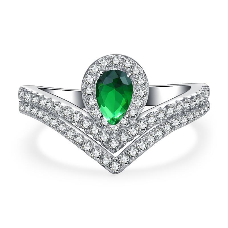 

And Trendy Fashionable Blue Sapphire Moissanite Ring Geometric Design StyleB