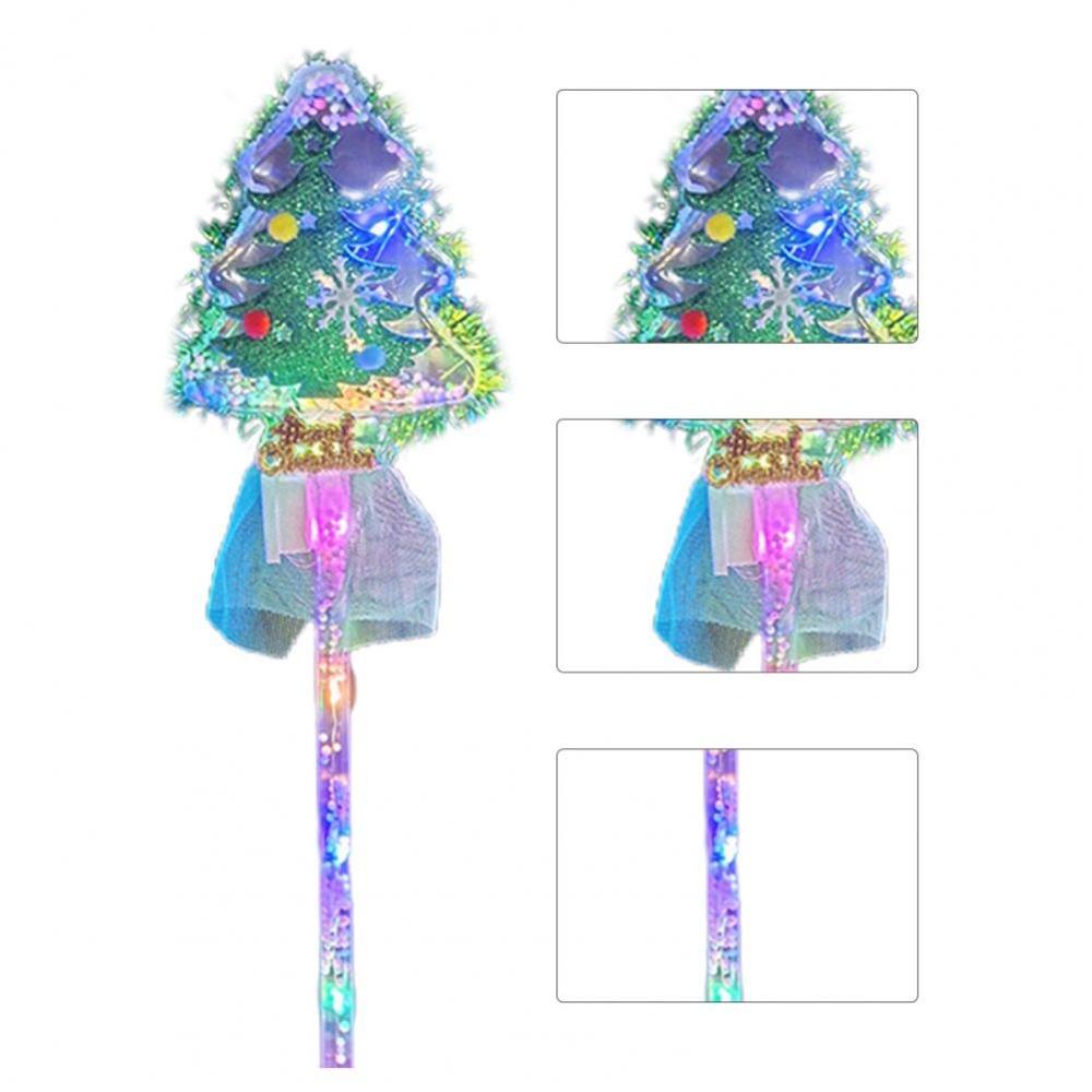 Multi-purpose LED Light-Up Wand Magical Wand Props Christmas Tree Glow Stick Xmas Home Decor