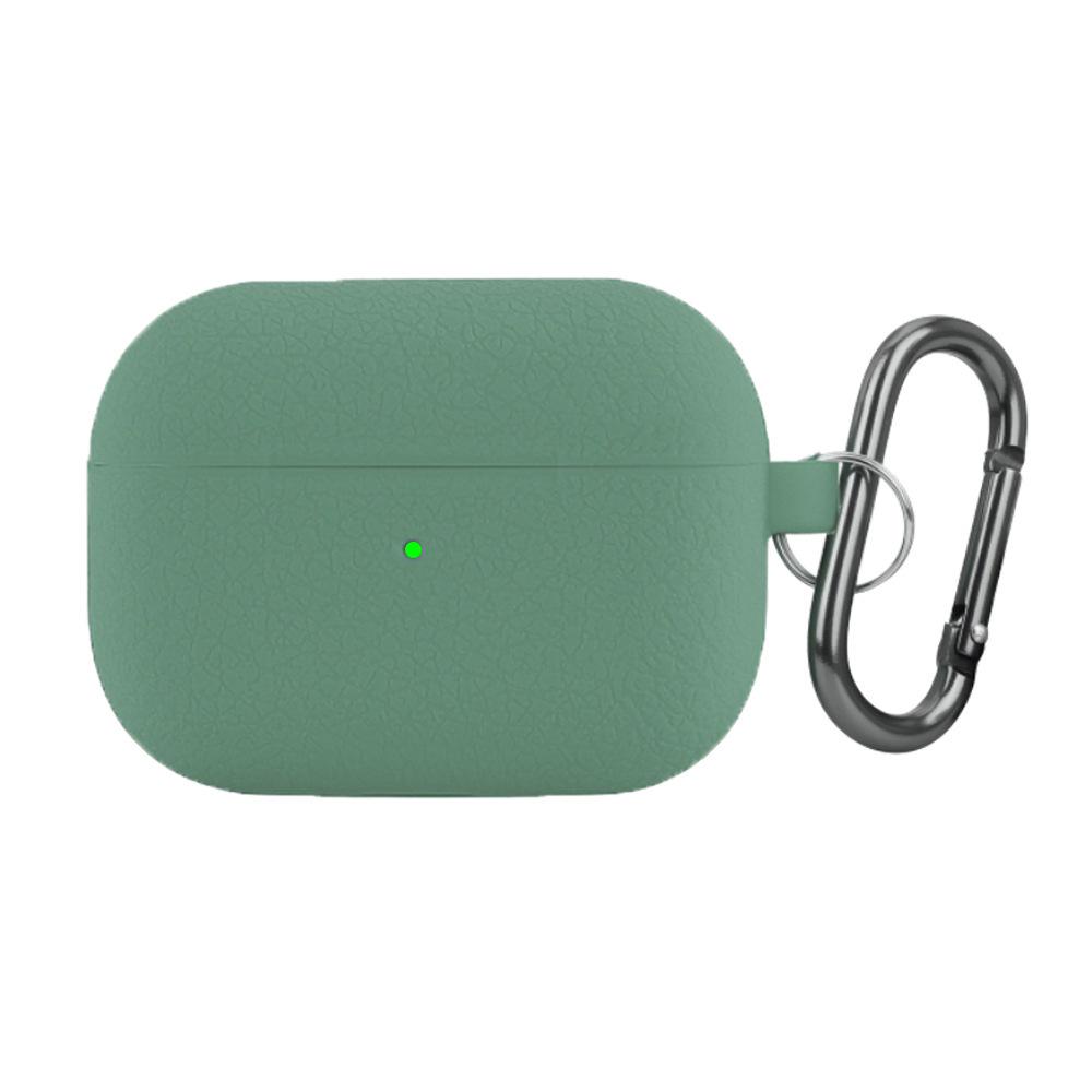 Lychee Pattern Silicone Case with Carabiner for AirPods Pro