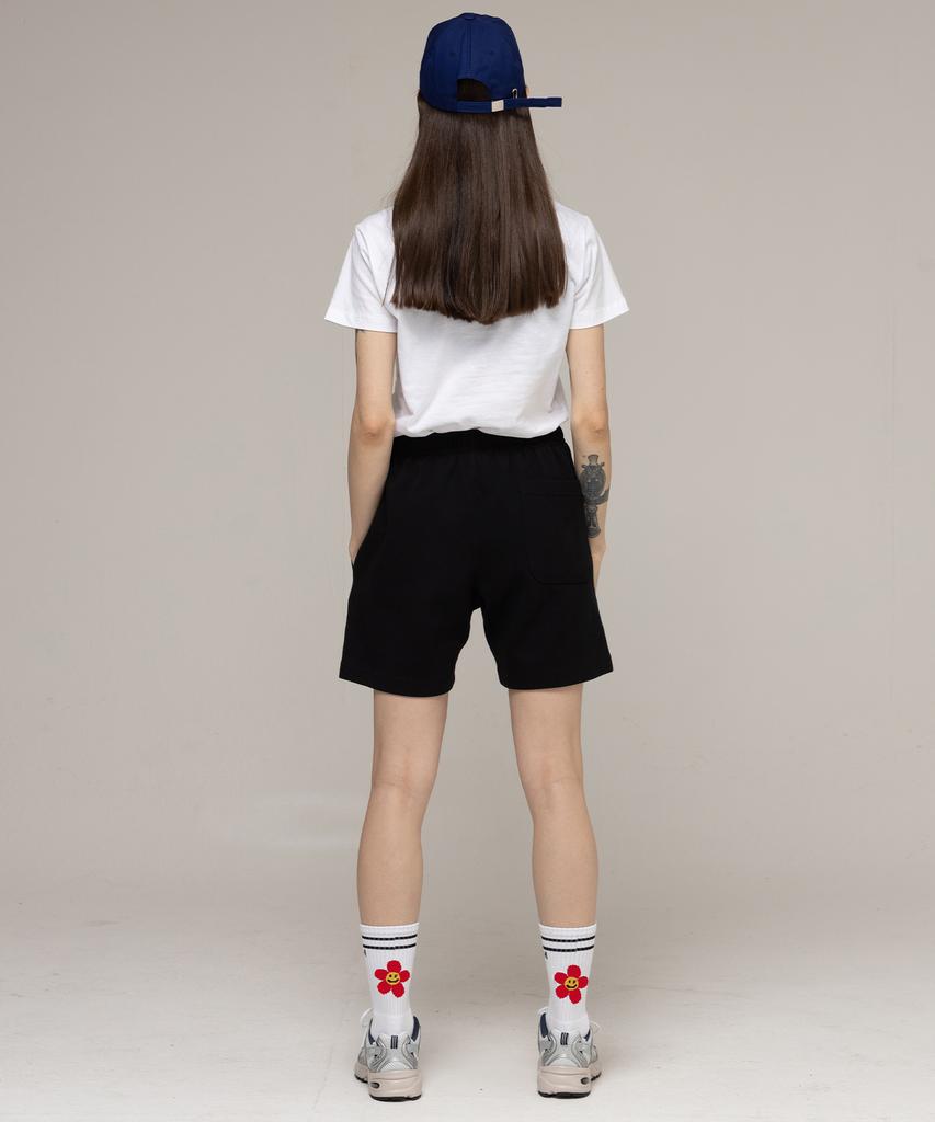 GRAVER [Unisex] Red Flower Smile Logo Socks 1 Pack_White