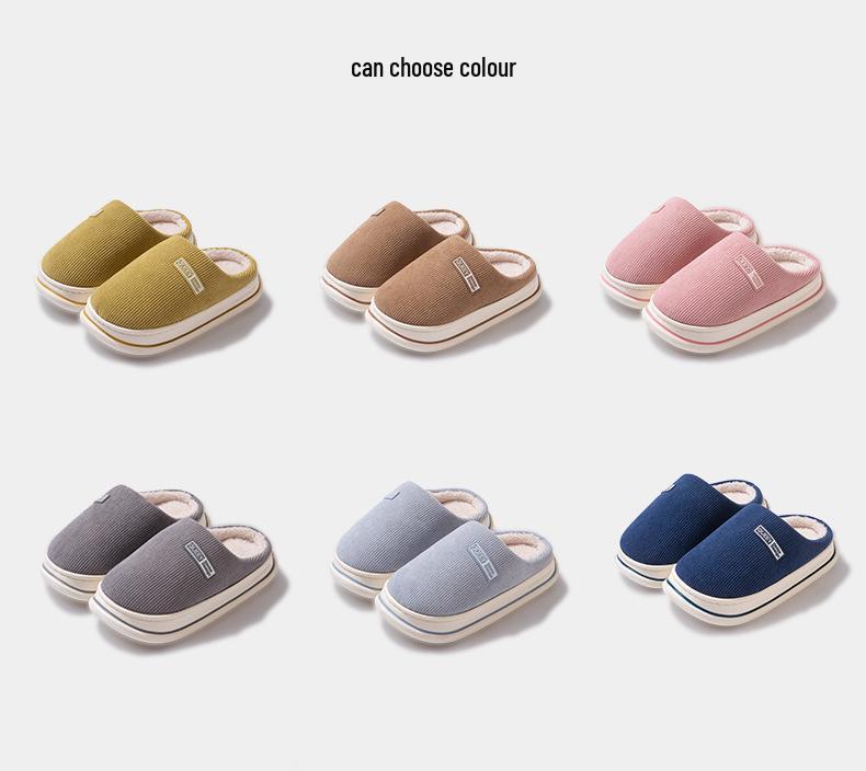 2025 Nieuwe Herfst/Winter Dikke Zool Elastisch Katoenen Pantoffels - Warm, Antislip en Comfortabel voor Mannen en Vrouwen