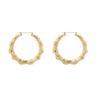 Gold Hip Hop Bamboo Hoop Earrings – Extra Large Exaggerated Circle Studs