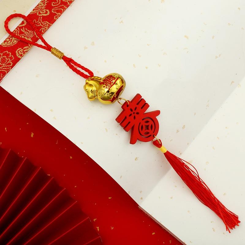 2026 Rok Konia Złoty Plastikowy Wisiorek Szczęścia Zodiak Koń Szczęśliwy Święto Wiosny Ozdoby do Zawieszenia w Domu Samochodzie Prezenty Roczne