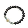 Bodhisattva Agarwood Bracelet: Double Circle Lotus & Cat Paw Beads, Jade Accents, Women's Prayer & Literary Play Accessory