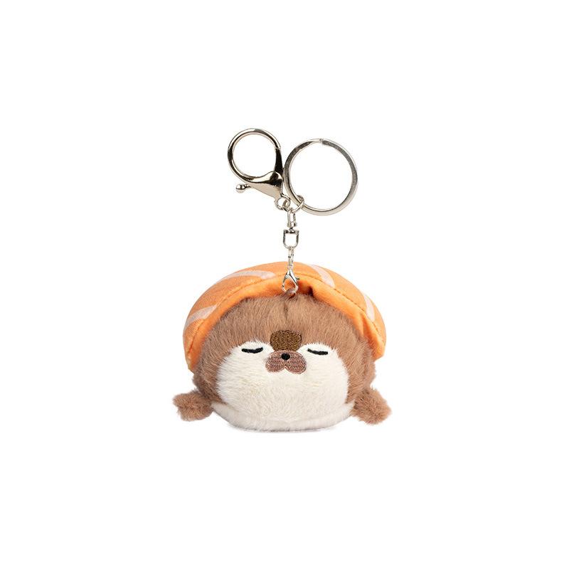 

Cartoon Seal Sushi Pendant Seal Cute Sea Otter Bag Hanging Plush Keychain Doll Doll 11cm
