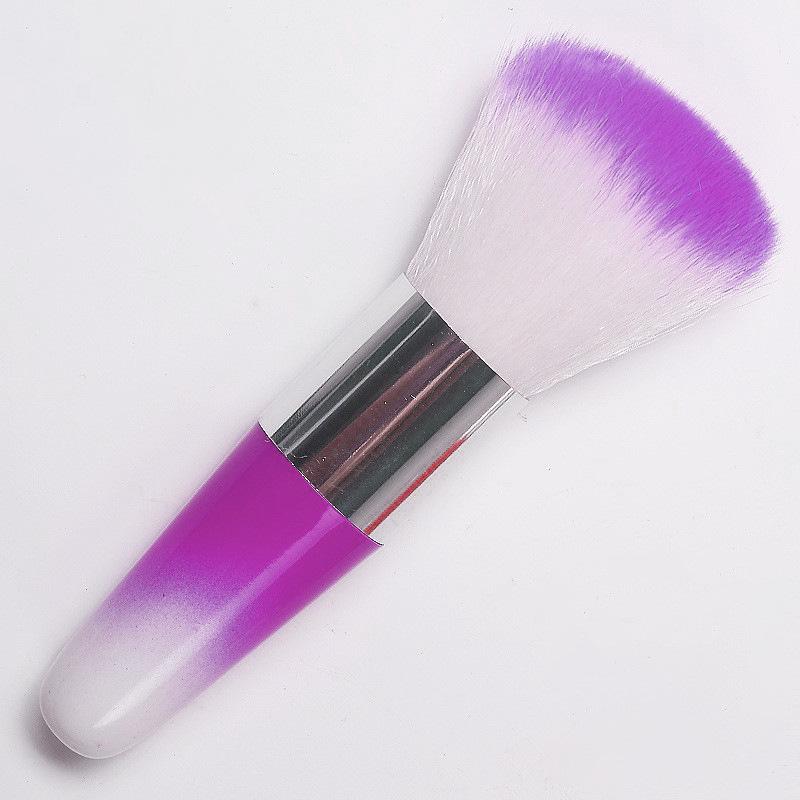 Pędzelek do usuwania pyłku z paznokci - Duża główka, Miękkie włosie, Wielofunkcyjny do paznokci i makijażu