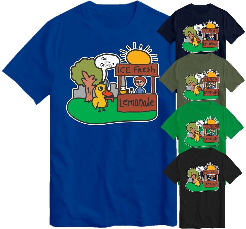 

Got Any Grapes Lemonade T-Shirt Jokes Duck Song Humor Art Retro Parody Tee Top M