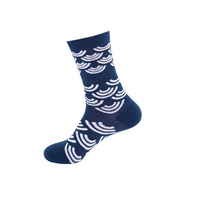 Moyu Trendige Baumwollsocken in Wadenhöhe mit Aufdruck für Damen und Herren – Herbst/Winter Kollektion