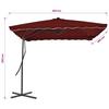 Patio Umbrella with Steel Pole 250x250x230 Cm Burgundy Red