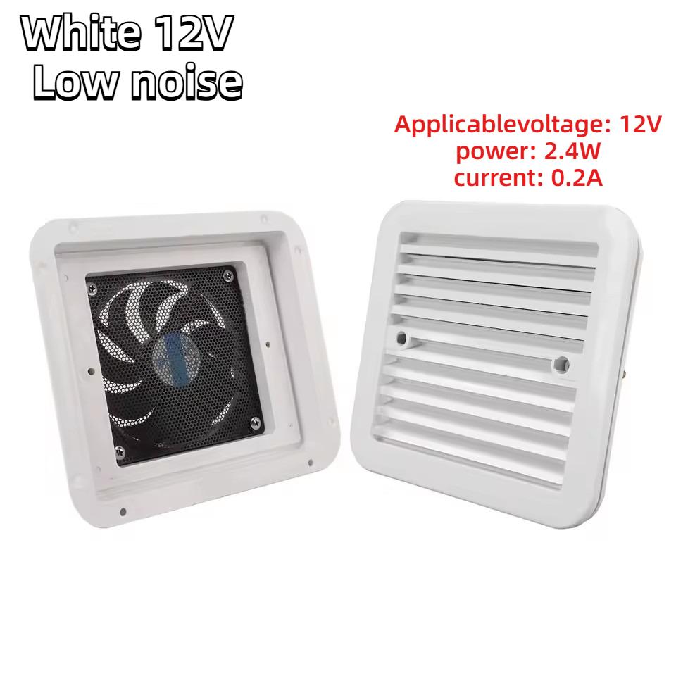 12V/24V Strong Low Noise Wind RV Vent with Fan Side Air Exhaust for Trailer Caravan Camper Automobile Waterproof Outlet