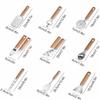 9 PCS Silver Wooden Color Kitchen Utensil Set Stainless Steel Kitchen Gadget Set  Baking Cooking
