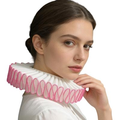 Comoda Nastrino Finto Collo da Pagliaccio Coloniale Choker Collo Ideale per Uniformi Scolastiche Spettacoli e Feste