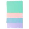 4Sets A5 Ring Binder Index Dividers PP Material Colorful Page Tabs Writable Replacement Dividers for Filing Systems Notebook