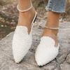 Fashion Women's Baotou Slippers Spring New Pointed Head Deep Mouth Suede Soft Sole Anti-slip Wear-resistant Flat Shoes