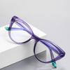 Transparent Purple Frame Cat Eye Nearsighted Glasses For Women Fashion Shortsighted Prescription Eyeglasse 0 -0.5 -0.75 To -6.0