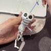 Halloween Spökligt Skelett Hänge Dragsko Leksak Nyckelring För Kvinnor Män Tillbehör Gåva