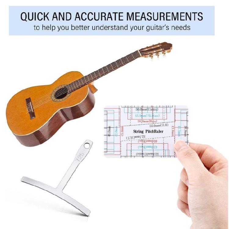 Guitar String Height Ruler & Radius Gauge Guitar Measuring Tool Guitar Gauge Tool Ruler Musical instrument accessories