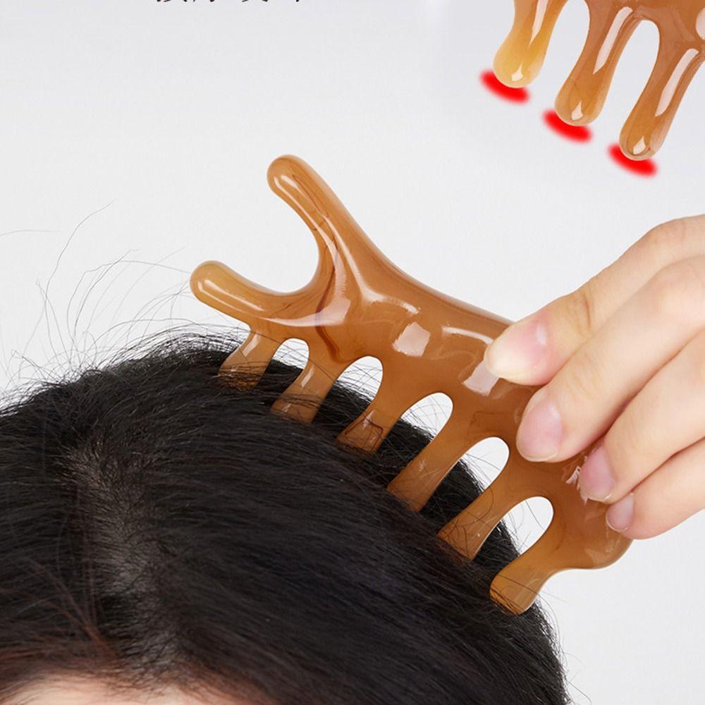 Reflexology Meridian Scrapping Gua Sha Hair Comb Wood Comb Wooden Massage Comb Scalp Massage Tool
