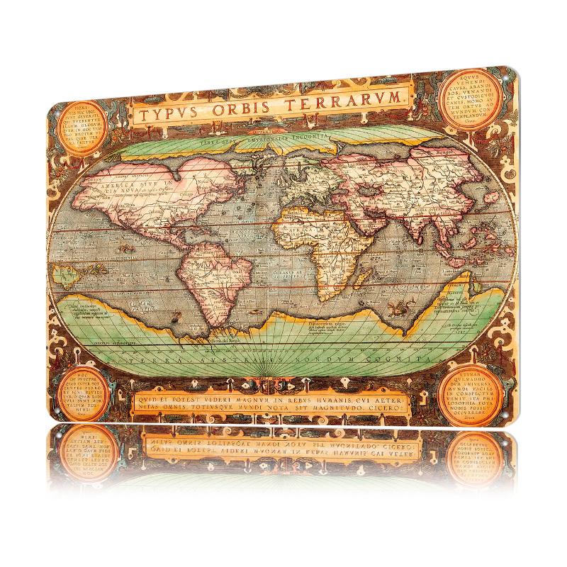 Alte Weltkarte Gedrucktes Poster Individuell Retro Wandkunst Vintage Metallblechschilder für Zuhause Spielzimmer Dekoration Garage