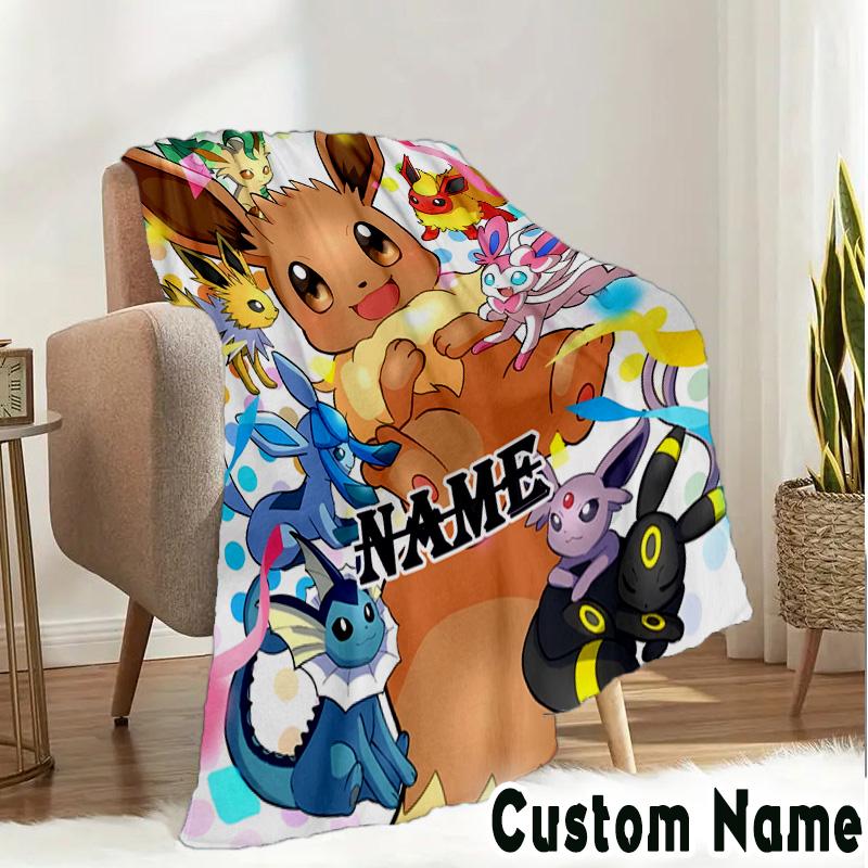 Custom Name Pika Blanket Bedding Blanket Picnic Blanket for Women Men, Throw Blankets for Couch Bed, Christmas and Halloween gifts