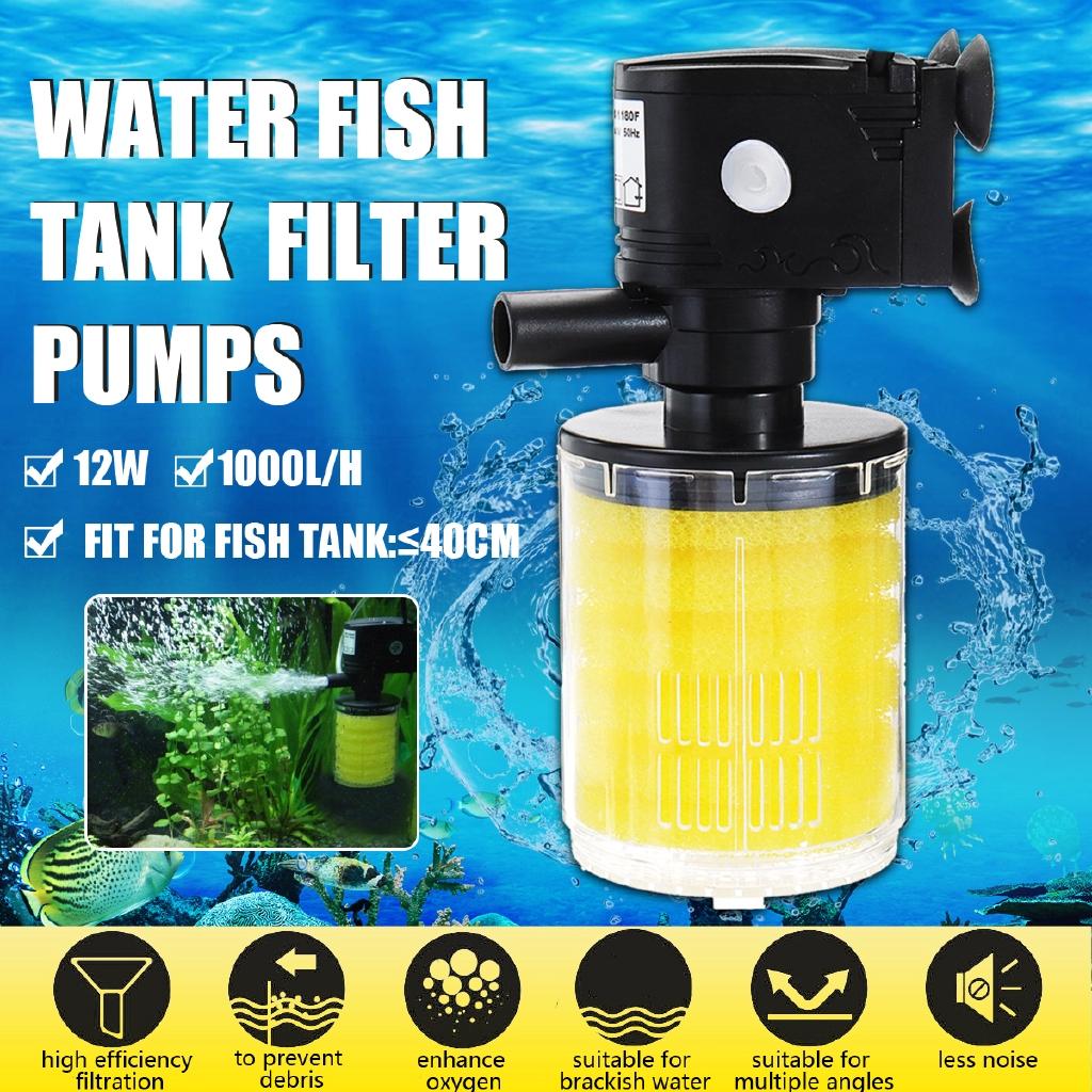 EU Plug Aquarium Filter Fish Tank Filter 3 in 1 For Aquarium Air Pump Aquarium Internal Filter New Aquarium Pump