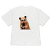 Lustiges Meme Hamster mit Kopfhörer Aufdruck T-Shirt Koreanisch Niedlich Locker Übergröße Kurzarm Lässig Streetwear Basis Sommer Oberteil