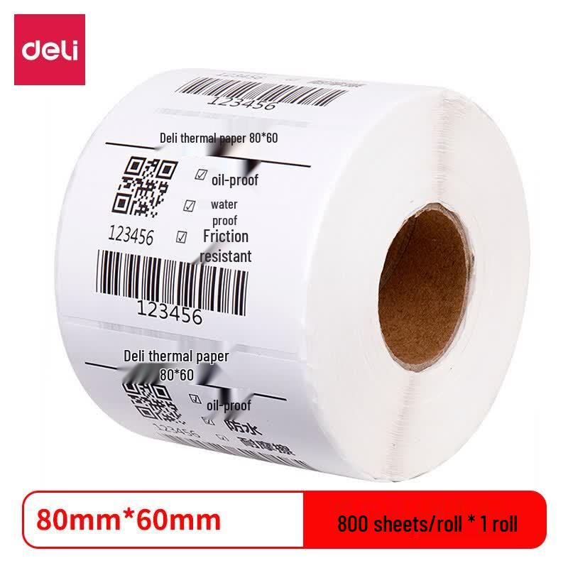 Deli 12007 Three-Proof Thermal Label Paper