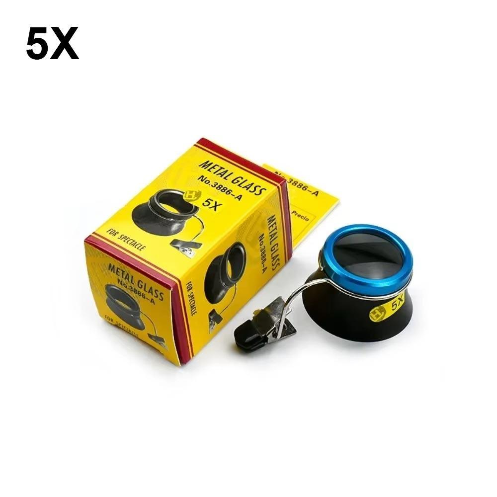 1Pcs Clip-On Eyeglass Magnifier Eye Loupe Portable Eyepiece  Watchmakers Repair Tool