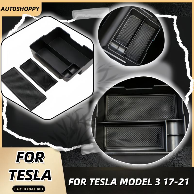 Car Central Armrest Storage Box Case Tray for Tesla Model 3 Model3 2016 2017 2018 2019 2020 2021 Container Organizer Accessories