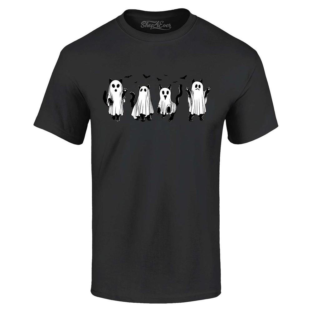 

Dancing Cat Ghosts T-shirt Halloween Shirt 3XL