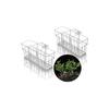 Aquarium Plant Holder 2-Piece Set: Large Transparent Compartment with Hooks, Hydroponic Growing Cups, Aquatic Plant Cups, Flower Pots, Easy