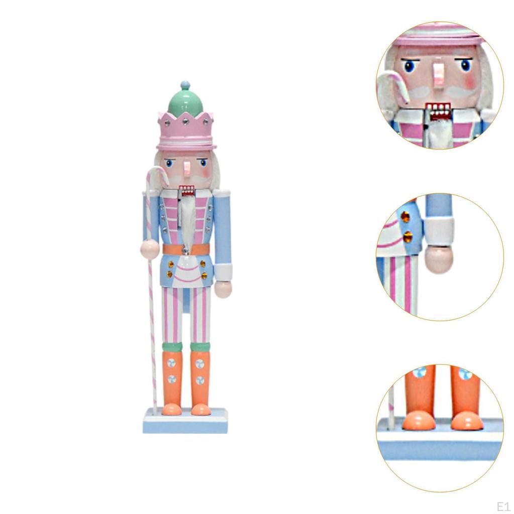 Nutcracker Ornaments Christmas Photo Props Painted Decorative Traditional Desktop Decor