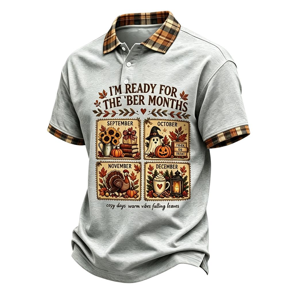 Men's Casual Short Sleeve T-Shirt with I M Letter Graphic Print for Everyday Wear
