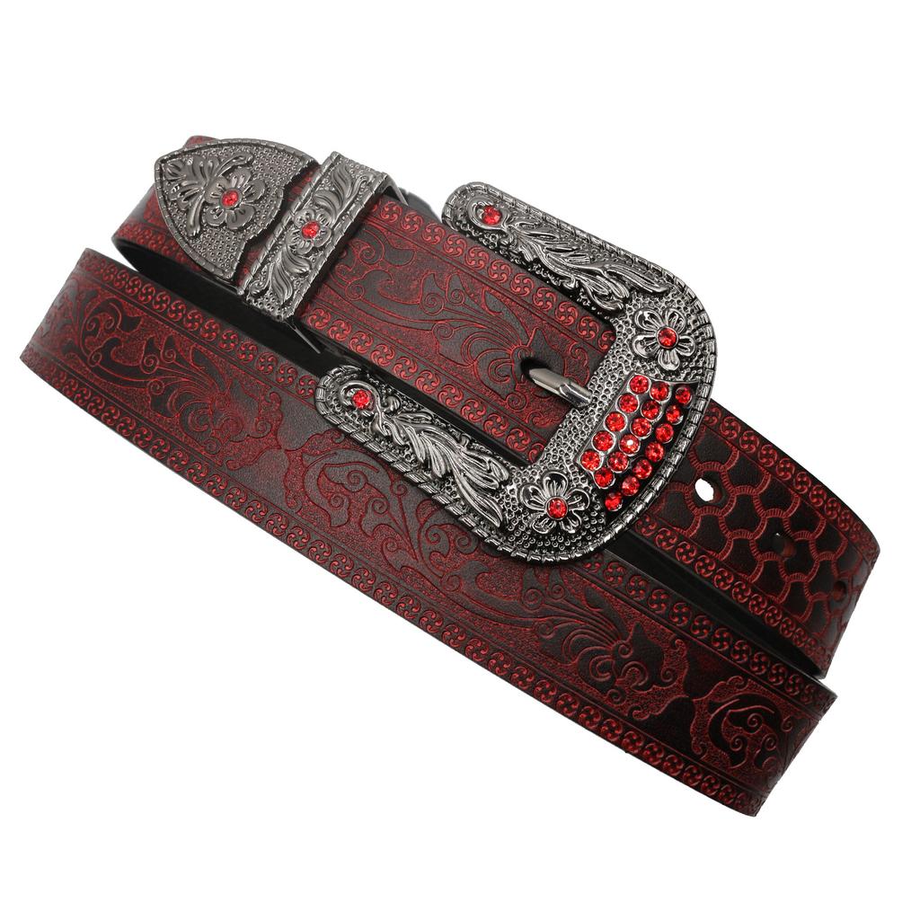 Hairstylist Belt Male, First Layer Cowhide Smooth Buckle Harley Belt, Hand-Embossed European And American Style Personalized Belt