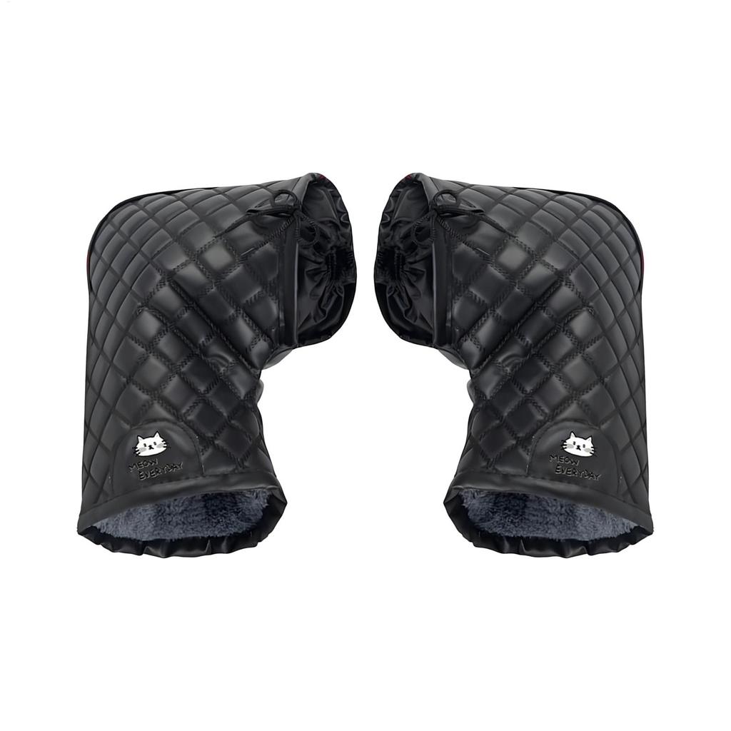 Motorcycle Handlebar Cover Winter Waterproof Hand Muffs Windproof Handlebar Fingerless Gloves for Cold Weather Riding for Biking