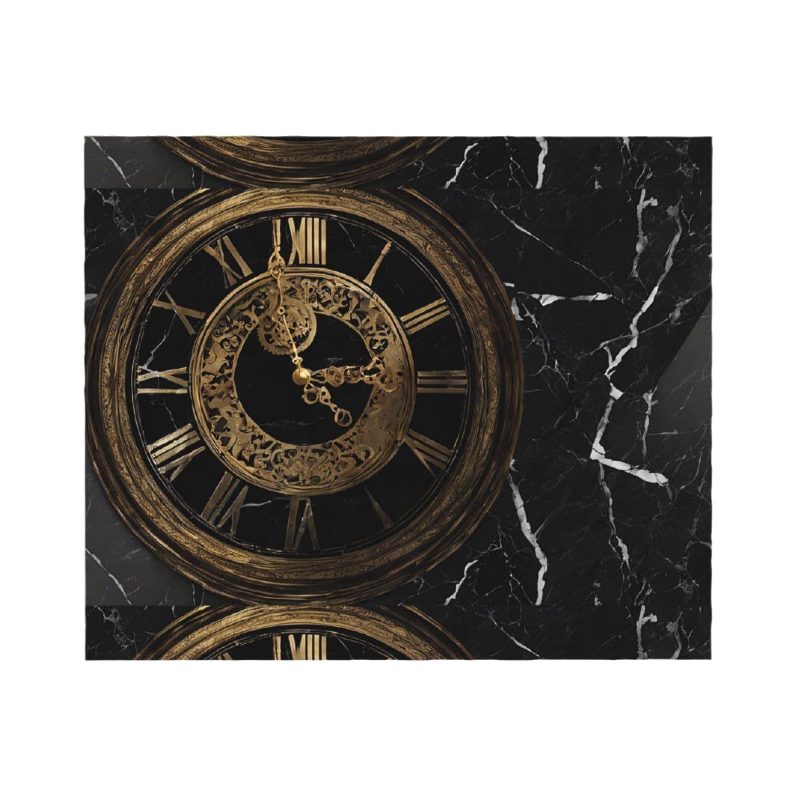 

Black marble Printed Blanket for Sofa Bed Travel Camping Living Room Office Conditioning Blanket for All Seasons Gifts 75x90cm