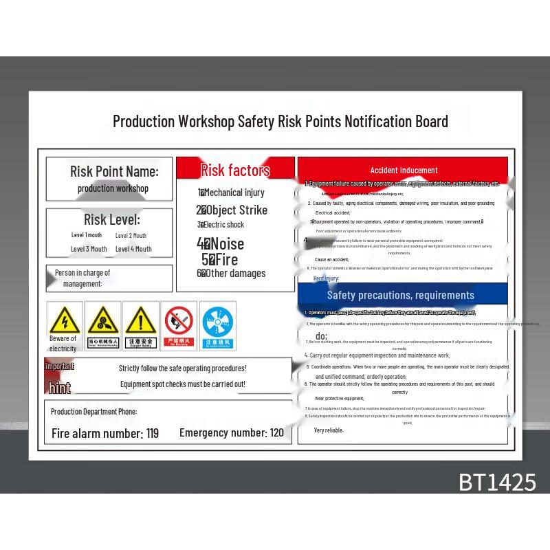 Industrial Safety Hazard Warning Sign