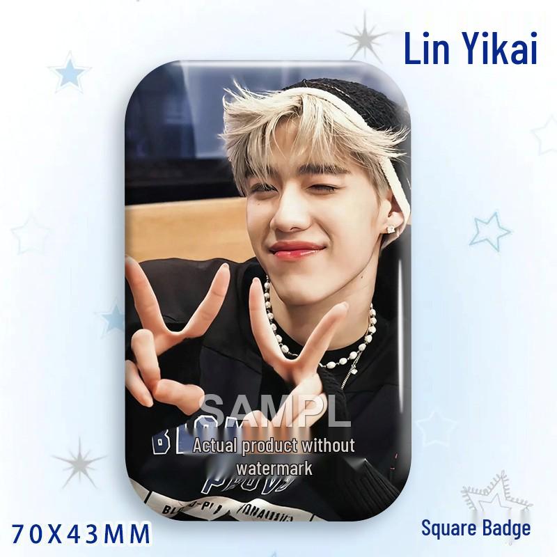 Thai Star PP Lin Yikai Konzert Support-Abzeichen: Lasergeschnittenes quadratisches Broschenornament