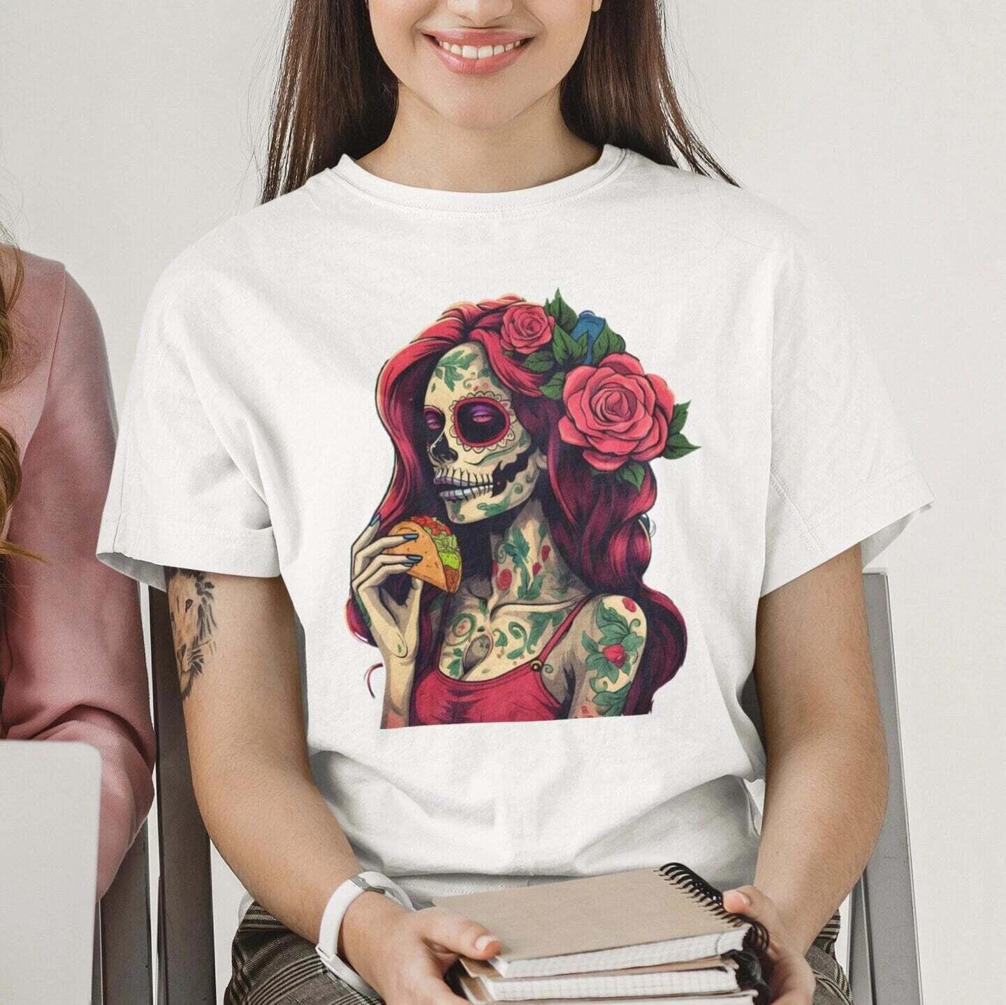 Sugar Skull Taco Shirt Mexican Food 4XL