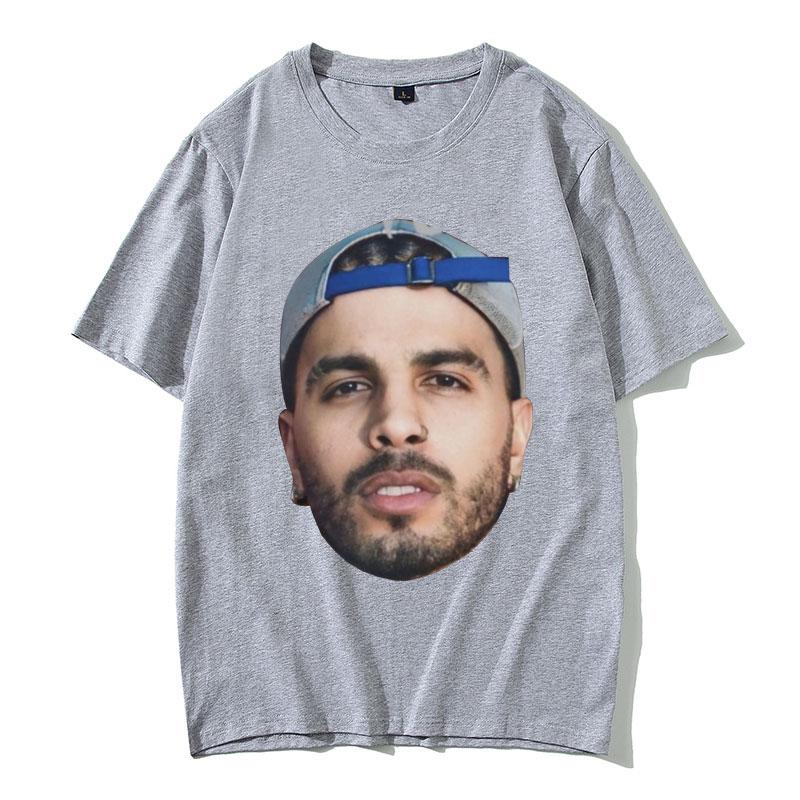 Rapper Rauw Alejandro Mugshot Print T Shirts Unisex's Fashion Hip Hop Trend Streetwear Unisex Women Oversized 100% Pure Cotton T-shirt
