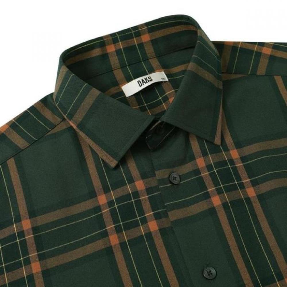 DakS Men S eaSy Care polyeSter Blend Medium Check Regular Fit Shirt dma1Shcl110e