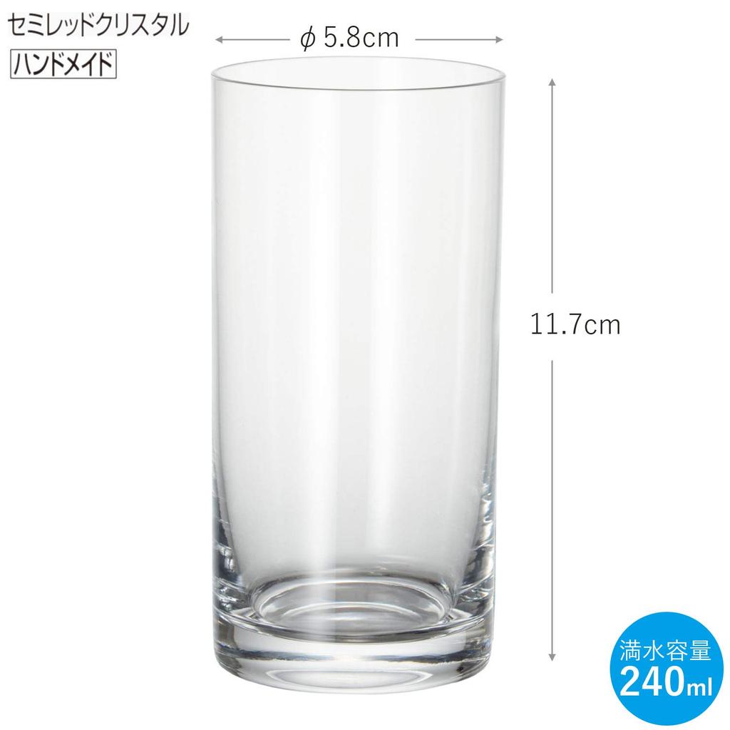 Toyo Sasaki Glass Toccata Tumbler, 240ml, Made In Japan, Glass Cup, Beer Glass, L50-08